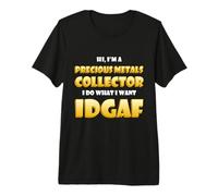 Precious Metals Collector Stack Gold Silver Copper Rare Coin Camiseta Premium