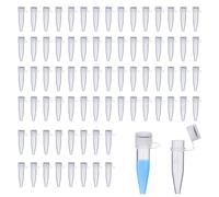 PRECIPETTE 1,5ml 250pcs Tubos Centrifuga Tubos de microcentrífuga Tubo de Ensayo Centrífuga con tapón de rosca Tubos de reacción Plástico para el laboratorio Transparente