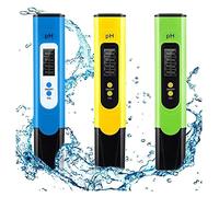 Precise 3 Packs Digital PH Meter 0. 01 PH Accuracy Pocket Size PH Tester Kit with Built- in 3- Point Calibration practical water quality detector