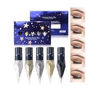 Precise Brush - Delineadores líquidos con purpurina, a prueba de manchas, delineador de ojos brillante, ideal para fiestas y uso diario, delineadores líquidos impermeables