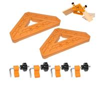 Precise Corner Clamps, Versatile Miter Support, 4x4 Inches Tool with Reusable Build, Heavy Duty Panel Joiner, Woodworking Gear with Design, Frame Leveler for Indoor Furniture