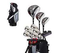 Precise El Paquete Completo de Palos de Golf M5 para Hombre Incluye Controlador de Titanio, S.S. Fairway, SS híbrido, hierros SS 5-PW, Putter, Bolsa de Soporte, Mano Derecha 3 H/C (Derecha)