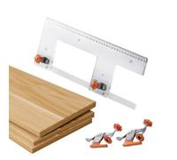 Precise Slotting Mold Anti-Slip免拉手开槽模具 房柜橱柜衣柜U型L型口开槽工具 木工隐形嵌入式拉手开槽模板 带2个固定夹