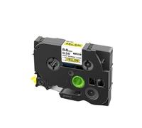 PrecisGear 1 3 6 10pcs Cinta de Etiqueta de Tubo de retiro de Calor Compatible con HSE231 HSE221 HSE211 HSE611 HSE621 HSE631 para el número HSE231 HSE221 HSE211(6MM1PK Black on Yellow)