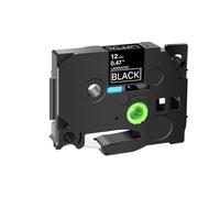 PrecisGear 1 Uds. Fabricante de Etiquetas de 24mm Compatible con TZ TZE 131 231 431 531 631 731 Cinta de terceros(White on Black)