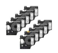PrecisGear 10PK 45021 Cinta de Etiquetas 12 mm x 7 m Compatible con 350 LM160 280 con Casete de Cinta D1 Blanco sobre Negro(Black on White)