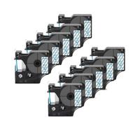 PrecisGear 10PK 45021 Cinta de Etiquetas 9 mm x 7 m Compatible con 350 LM160 280 con Casete de Cinta D1 Blanco sobre Negro(Blue on Clear)
