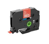 PrecisGear 18mm TZ Label de Etiqueta Blanca TZE231 TZE241 TZE251 TZE221 Compatible con la de Etiqueta PT H100 PT D600 Reemplazo de Mercado de Accesorio Universal(White on Red)