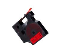 PrecisGear 1Pcs 45013 40913 43613 Label Tape 9mm Compatible with Label 160 280 Compatible with 45010 45016 45018(Black on Red)