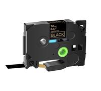 PrecisGear 1pcs 6mm 231 Cinta de Etiqueta Compatible con el Fabricante de Etiquetas para TZ TZE 131 231 431 531 631 731 Reemplazo de terceros Fit(Gold on Black)