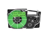 PrecisGear 1pcs 9 12 18 Cape de Etiqueta de 24 mm Compatible con Etiqueta XR-12WE XR-18WE XR-9WE XR-12X XR-12YW KL-120 KL-820 KL-780(Black on Fluo Green)