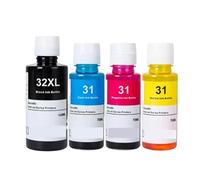 PrecisGear 4 Uds Botellas de Tinta compatibles con 31 32XL Recarga de Tinta Varios 7301 6001 7602 5101 7001 551 651 455 457 450
