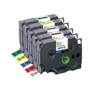 PrecisGear 5/10/20pk TZE231 Cinta de Etiqueta Compatible de 12 mm compatibles con PTH110 TZE231 TZE131 TZE531 TZE631 TZE334 TZE335(5PK Mixed Colors)