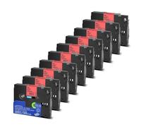PrecisGear 5/10pk 6 mm 9 mm 12 mm 18 mm 24 mm TZE Lamined Tape Compatible con PT 210D Etiqueta para el número TZE231 TZE241 TZ131 TZE251(Black on Red-10PK)
