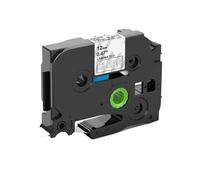 PrecisGear 6/9/12/18/24 mm TZ Label de Etiqueta Blanca TZE231 TZE241 TZE251 TZE221 Compatible con la Impresora de Etiqueta PT H100 PT D600 Reemplazo de Mercado de Accesorio Universal(White on Clear)