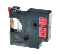 PrecisGear Black On White Label Tape 12mm Compatible with D1 45013 40913 43613 Label Maker(Black on Red)