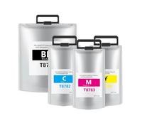 PrecisGear Cartucho de Tinta T8781 T8784 T8381 T8384 Compatible con Tinta pigmentada Pro WF-R5190DTW WFR5690DTW R5690DTWF(1Set (4Color))