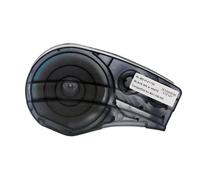 PrecisGear Cinta de Cartucho de Etiquetas Compatible con reacondicionada BMP21-LAB BMP21-PLUS de 19,1 mm, Blanca, Naranja y roja con Chip M21-750-595(Black on Yellow)