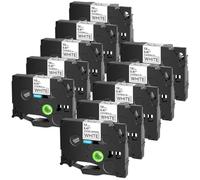 PrecisGear Cintas de identificación Flexibles 3 4 5 10 Piezas de Etiqueta laminada de 12 mm Compatible con PT-1000 PT-D450 TZ TZE-FX231 para el número 8K192725B(10PK Black on White)