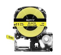 PrecisGear Heat Shrink Tubes SU Series 3.5-11mm Compatible with LK-4WBA5/LK-4YBA5 LW-300/400 Printers(11mm Yellow)