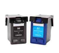 PrecisGear Ink Cartridge C6656A C6657A Compatible with HP56 HP57 F4140 F4180 5150 5550 450 Series 56XL 57XL(1SET)
