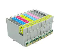 PrecisGear Ink Cartridges Compatible with Stylus Photo R2400 T0591 T0592 T0593 T0594 T0595 T0596 T0597 T0598 T0599 Color Printing(1 Set)