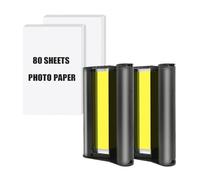PrecisGear Papel fotográfico de 4x6 Pulgadas Compatible con el CISS de Recarga de Cartuchos Liene Amber M100 M200 Funciona con DHP512 513(2 Set)