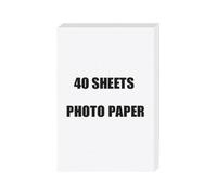 PrecisGear Papel fotográfico de 4x6 Pulgadas Compatible con el CISS de Recarga de Cartuchos Liene Amber M100 M200 Funciona con DHP512 513(40 Paper)