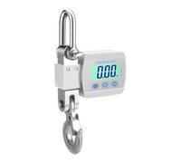 Precisión 0,05 kg LCD Pantalla de vista completa Escala de grúa electrónica Pantalla digital Escala de gancho Múltiples funciones(White,300kg)