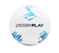 Precision Balón de fútbol de Entrenamiento de Fuerza, balón de fútbol Vibrante y Duradero, diseño de Alta Visibilidad, para Todo Tipo de Clima, Ideal para jardín y Parque, Talla 3, Blanco/Azul