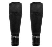 Precision Plain Pro Footless Sleeve Socks Junior Calcetines de fútbol, Negro, 12 Child UK-12 UK Unisex niños
