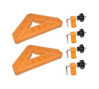 Precision Corner Clamps - Woodworking Tools for Panel Cuts | Aluminum with 45 Degree Angle, Reusable Miter Clips, Furniture Assembly Aid, Indoor Outdoor Craft Organizer for Home Offices Art Making