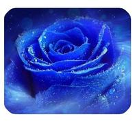 (Precisión Cosida) Blue Rose Customized Durable Home and Office Mouse Pad