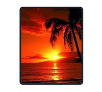 Precisión cosida y duradera Tropical Sunset Design Mouse Pad Alfombrillas de ratón impermeables con base de goma antideslizante para Office Gaming Study Alfombrilla de ratón para hombres y mujeres