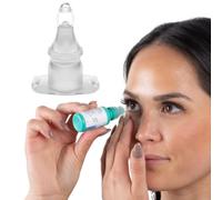 Precision Dropper - Dispositivo de asistencia de gotas para los ojos - Gota para ojos sin desorden - Sin inclinación de la cabeza, menos parpadeo y uso cómodo - Compatible con cualquier botella -