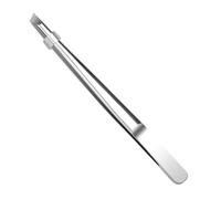 Precision Facial Hair Remover - 8.4cm Angled Groomer | Stainless Steel Eyebrow Shaper, Heavy Duty Beard Plucking Tweezer Tool Clip For Men Women Esthetician Barber Shop Dorm Apartment Makeup Kit