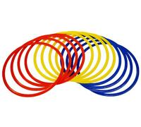 Precision Speed Agility Hoops (Set of 12) Accesorios de Entrenamiento, Adultos Unisex, Multicolor (Multicolor), Talla Única