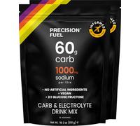 Precision Fuel Carb and Electrolyte Powder Mix - Bebida energética de alto rendimiento, 60 g de carbohidratos y 1000 mg de sodio por litro - para entrenamientos intensos y deportes (paquete de 2)