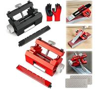 Precision Honing Guide for Chisels and Planes - Chisel Sharpening Jig, Adjustable Metal Chisel Sharpener with 10°-45° Angle Gauge, Honing Tool for 0.1"-2.8" Chisels, Planer Blades, Knives (Mixed*2PCS)