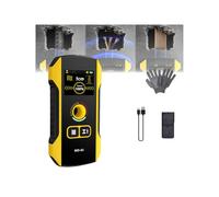 Precision Metal Detector Wall Scanner With Positioning Hole, 3-In-1 Wall Detector Scanner for Ac Wire, Deep Metal, Pipe & Joist Detection; Hd Lcd, Center/Edge Mode, Auto-Calibrate, Stud Finder(1 Set)