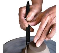 Precision Pottery Tools, Double End Sculpting Set, 8 Piece Carving Kit with Steel Tips, Wooden Handle Clay Shapers, Ceramic Modeling Tools with Textured Design, Art Craft Supplies for Studio Projects