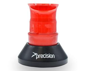 Precision Rugby - Camiseta telescópica para Patadas, Altura Ajustable de 8 a 14 cm, Base Estable y Resistente, ángulos de Patada Bajos, Medios y Altos, Color Negro y Rojo