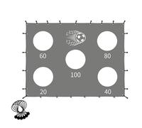 Precision Scoring Sheet, Foldable Soccer Target, 23.6 Inches Net with Reinforced Edges, Weatherproof Synthetic Fiber, Goal Attachment with High Contrast Style, Accuracy Trainer for Adults and Youth