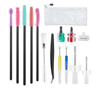 Precision Sewing Kit, Machine Cleaning Brush Set, Seam Ripper Tool with Storage Bag, Sturdy Nylon Cleaning Brushes, Maintenance Tool with Compact Design, Sewing Accessory for Craft Room Workshop