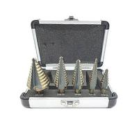 Precision Step Drill Bits, High Impact Unibit Drill Bits for Sheet Metal, Multi-Size Hole Drilling Capacity, Self-Centering Pad Reduces Friction, 5PCS
