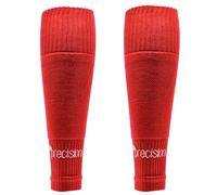 Precision Training Pro - Calcetines deportivos sin pies para adultos, ajuste elástico, soporte de compresión para fútbol, rugby y hockey, color rojo, rosso, 7-12