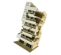 Precisiones Modelo de destrucción de Guerra de para Edificio demolido a Escala 1/100, para dioramas y Uso Decorativo, Paisaje de construcción de Terreno Armado