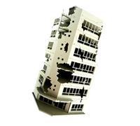 Precisiones Modelo de destrucción de Guerra de para Edificio demolido a Escala 1/100, para dioramas y Uso Decorativo, Paisaje de construcción de Terreno Armado