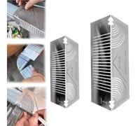 Precisionflex - Herramientas de fabricación de metal en ángulo, cortador de tuberías, marca ángulos de 90 grados y arcos lisos, para corte de metal, adecuado para profesionales y principiantes (S+L)