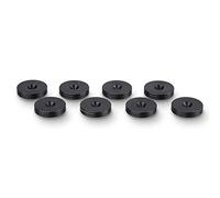 PrecisionGeek - Almohadillas para Altavoces, Patas y Protectores de Suelo de Acero Oxidado y ennegrecido, Forma Delgada de 20 mm de diámetro para Altavoces HiFi, Soportes y Barras de Sonido